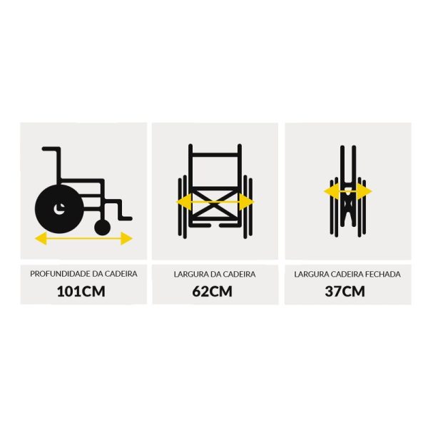 CADEIRA DE RODAS 100KG COM ELEVAÇÃO DE PERNAS PM PL-101 FLEX - PROLIFE - Imagem 3