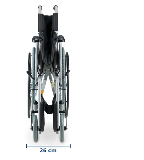 CADEIRA DE RODAS DOBRÁVEL EM AÇO D100 DELLAMED EM CURITIBA - Imagem 2