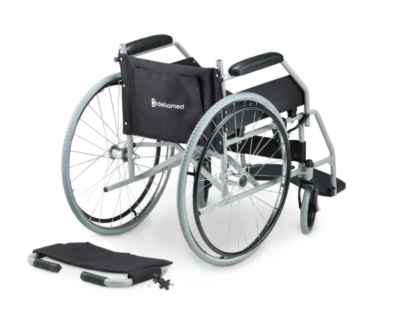 CADEIRA DE RODAS DOBRÁVEL EM AÇO D100 DELLAMED EM CURITIBA - Imagem 5