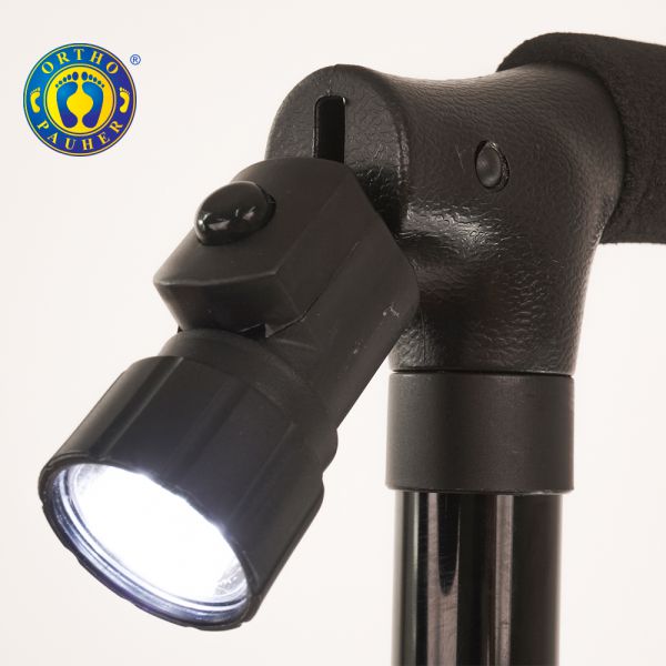 Bengala Dobrável Com Lanterna E 4 Apoios Ortho Pauher - Imagem 2