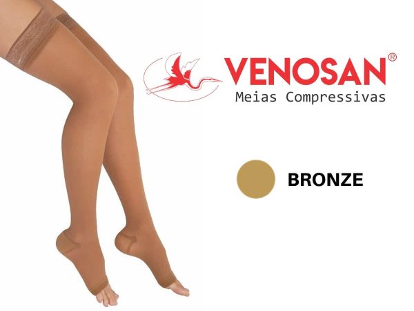 MEIA COXA VENOSAN 6000 AGH 20-30 PE ABERTO BRONZE - Imagem 2