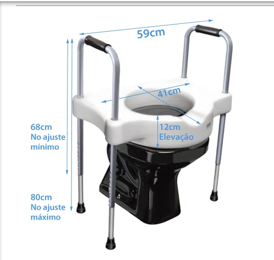 ELEVAÇÃO DE ASSENTO SANITÁRIO COM ALÇAS - Imagem 2