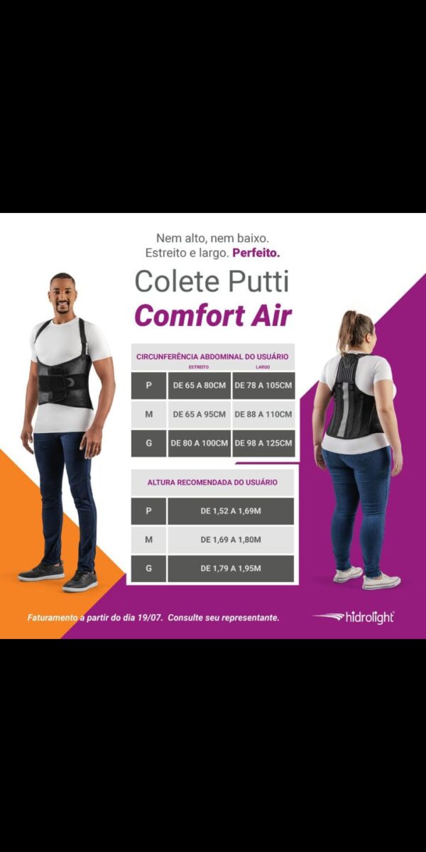 Colete Putti Comfort Air – OR1060 Estreito | OR1061 Largo - Image 2