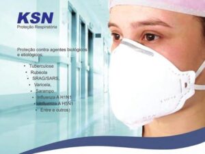Máscara Hospitalar PFF2 N95 Branca - KSN