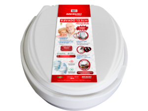 ASSENTO SANITÁRIO OVAL ELEVADO 13,5 ALMOFADADO