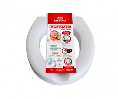 Assento sanitário elevado sem tampa - Alento Hospitalar