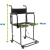 Cadeira de Banho Desmontável Dobrável Higiênica Idoso B5 150kg Ortomobil