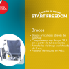 Cadeira de Rodas Manual Start Preta Capacidade 120kg Freedom - Imagem 5