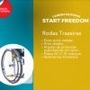 Cadeira de Rodas Manual Start Preta Capacidade 120kg Freedom - Imagem 4