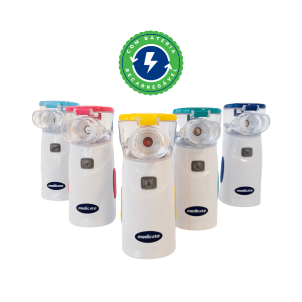 INALADOR AIR MESH COLORS CBATERIA AZESCUROMEDICATE - - Imagem 4