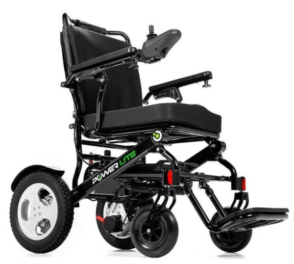 Cadeira de Rodas Motorizada Leve Carbon em Fibra de Carbono - Cor Preta - Power Lite