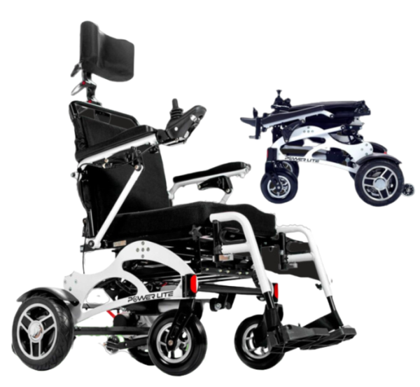 Cadeira de Rodas Motorizada Tilt Wave - Cor Branca - Power Lite